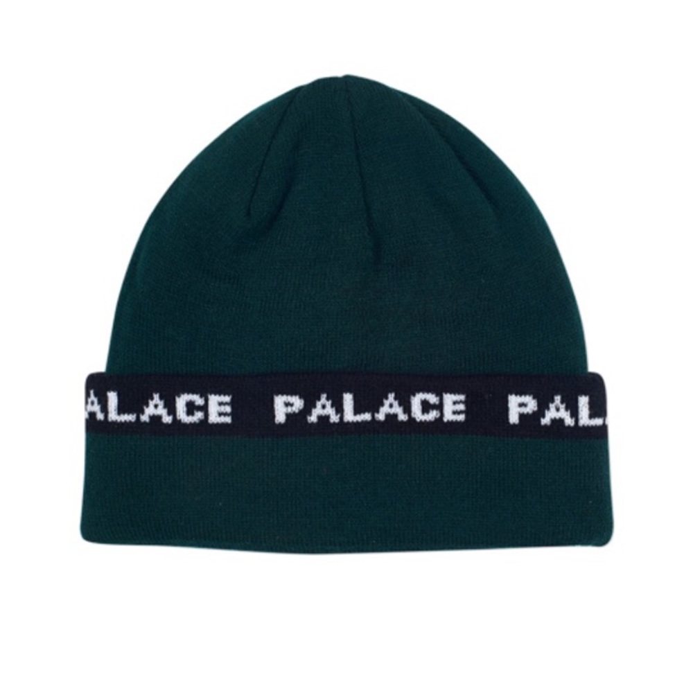 Palace green and black beanie